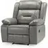 Norwich 1-Seater Recliner Sofa - Grey, Faux Leather