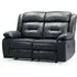 Norwich 2-Seater Recliner Sofa - Black, Faux Leather