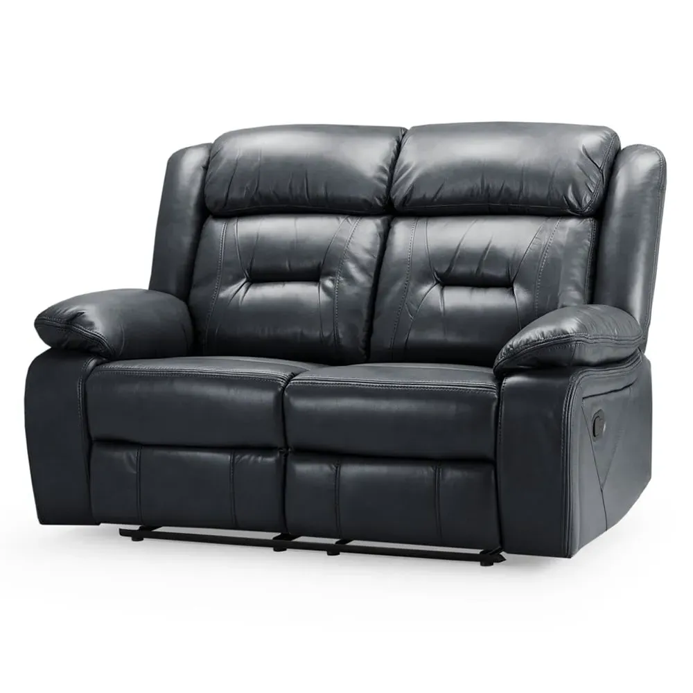 Norwich 2-Seater Recliner Sofa - Black, Faux Leather