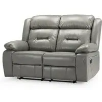 Norwich 2-Seater Recliner Sofa - Grey, Faux Leather
