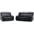 Norwich 3+2 Seater Recliner Sofa Set - Black, Faux Leather