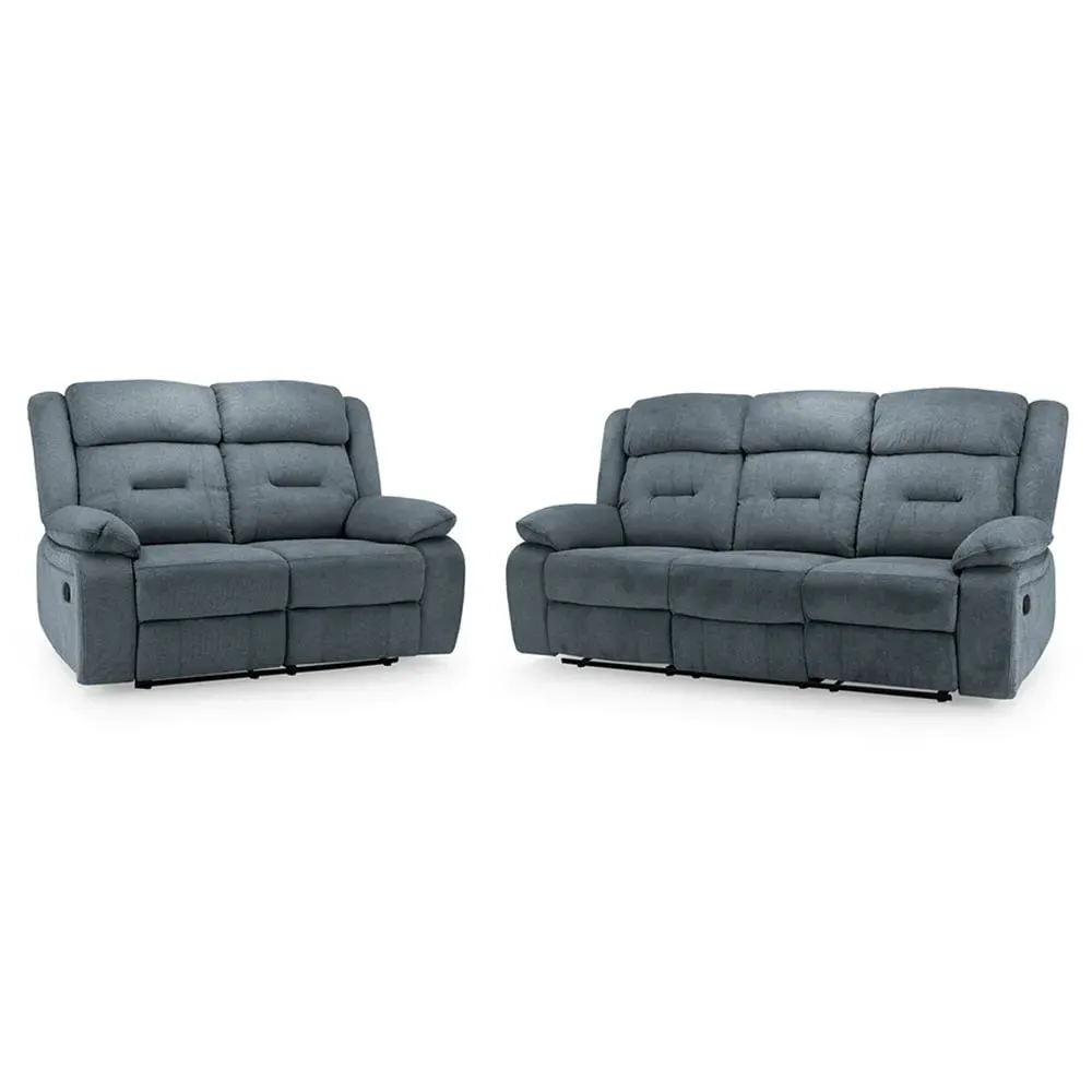 Norwich 3+2 Seater Recliner Sofa Set - Grey, Fabric