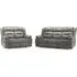 Norwich 3+2 Seater Recliner Sofa Set - Grey, Faux Leather