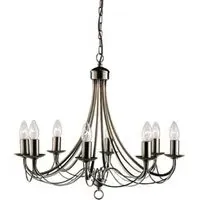 Nova Maypole 8 Light Ceiling Chandelier - Antique Brass