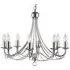 Nova Maypole 8 Light Ceiling Chandelier - Satin Silver