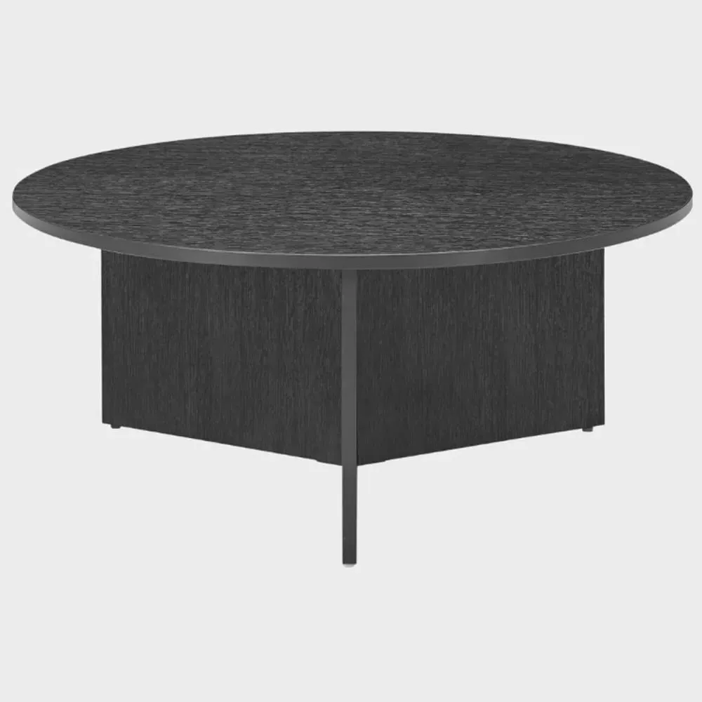 Novato Round Coffee Table - Black, MDF