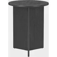 Novato Round Side Table - Black, MDF
