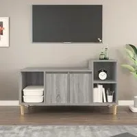 Novato TV Stand with 2 Doors - Grey, Engineered Wood