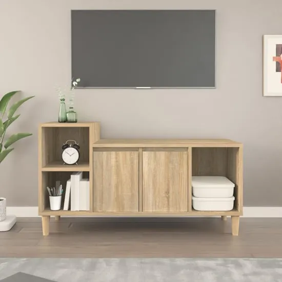 Novato TV Stand with 2 Doors - Sonoma Oak, Engineered Wood