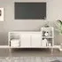 Novato TV Stand with 2 Doors - White, High Gloss