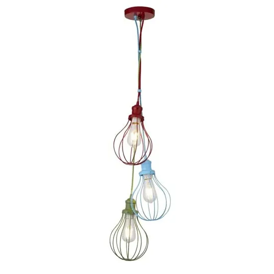 Novelty 3 Lights Balloon Pendant Light - Multicoloured image