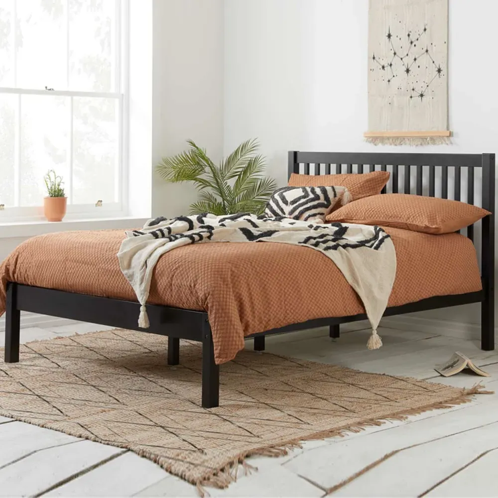 Novo Single Bed Frame - Black, Wood image