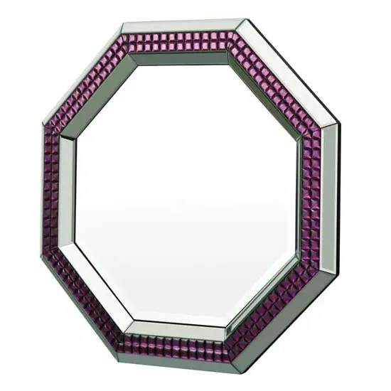 Nthrow Octagonal Wall Mirror - Purple image