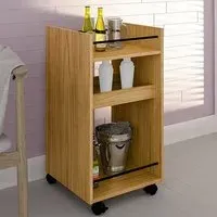 Nuneaton Wooden Drink Trolley - Oak Effect