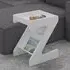 Nuneaton Z Shape Side Table - White