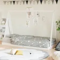 Nuoro Single Daybed - White, Pine Wood