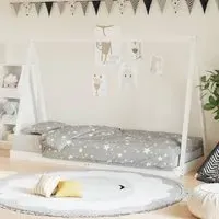 Nuoro Single Daybed with Tipi Frame - White, Pine Wood