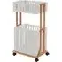 Nusakan 2-Tier Storage Trolley - White, Bamboo