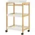 Nusakan 3-Tier Shelving Trolley - White, Bamboo