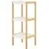Nusakan 3-Tier Shelving Unit - White, Bamboo