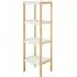 Nusakan 4-Tier Shelving Unit - White, Bamboo