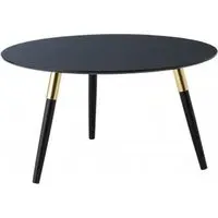 Nusakan Round Coffee Table - Black, Oak