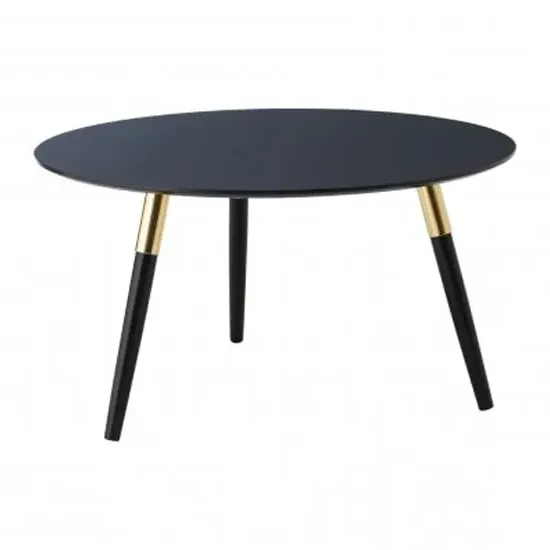 Nusakan Round Coffee Table - Black, Oak