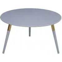 Nusakan Round Coffee Table - Light Grey, Oak