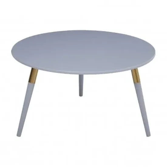 Nusakan Round Coffee Table - Light Grey, Oak