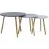 Nusakan Round Nest of 3 Tables - Grey, High Gloss