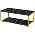 Nyla Coffee Table with Storage - Black, MDF
