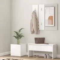 Nyon Hallway Furniture Set with Storage - White