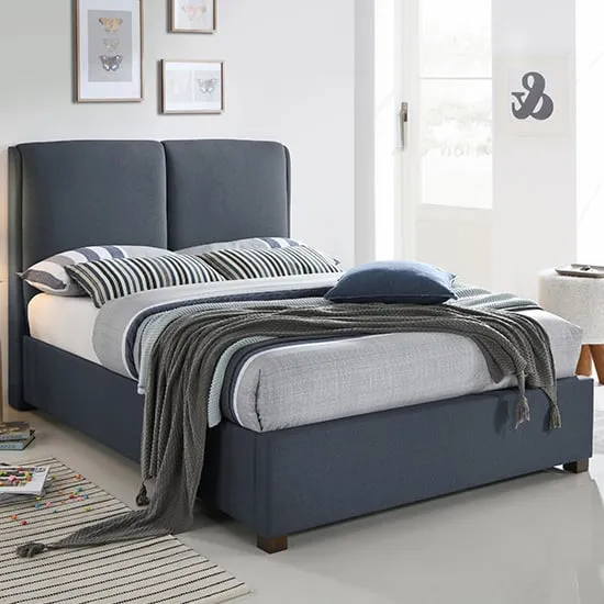 Oakland Double Bed Frame - Dark Grey, Fabric image