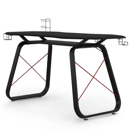 Oakland Gaming Desk with Storage - Black, Carbon Fibre image