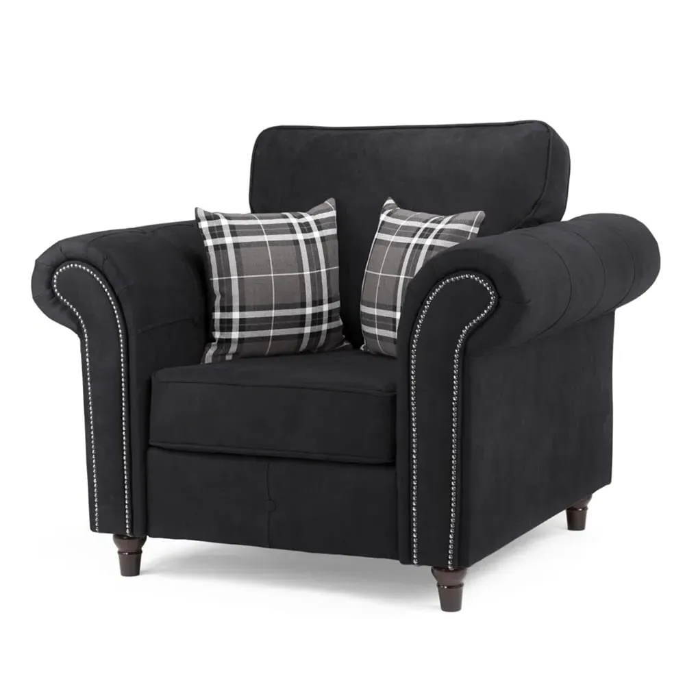 Oakley 1-Seater Sofa - Charcoal, Fabric image