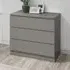 Oakley 3-Drawer Chest of Drawers - Grey, Wood