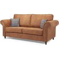 Oakley 3-Seater Sofa - Tan, Faux Leather