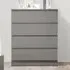 Oakley 4-Drawer Chest of Drawers - Grey, Wood