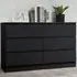 Oakley 6-Drawer Chest of Drawers - Black, Wood
