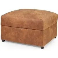 Oakley Faux Leather Foot Stool - Tan
