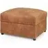 Oakley Faux Leather Foot Stool - Tan