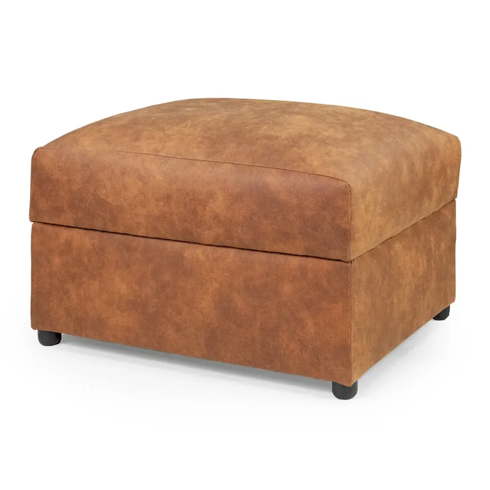 Oakley Faux Leather Foot Stool - Tan image