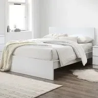 Oakley King Size Bed Frame - White, Wood