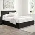 Oakley King Size Ottoman Bed with Storage - Black, Wood