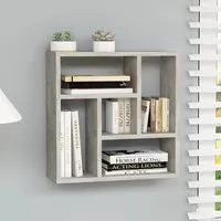 Oakley Wall Shelf with 5 Compartments - Concrete Effect