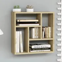 Oakley Wall Shelf with 5 Compartments - Sonoma Oak