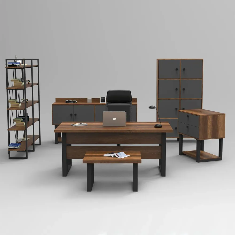 Oakmere Executive Office Furniture Set - Baroque, Anthracite product