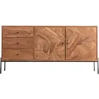 Oakmont Wooden Sideboard with 2 Doors 3 Drawers - Natural