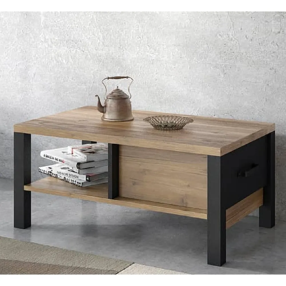 Oaxaca Coffee Table with Drawer - Okapi Oak image