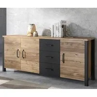 Oaxaca Large Sideboard with 2 Doors 3 Drawers - Appenzeller Oak